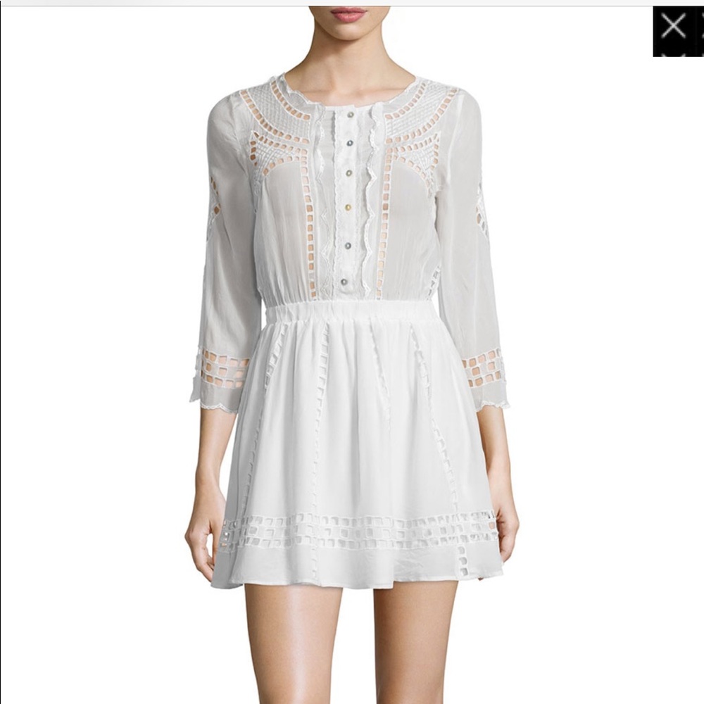 Tularosa revolve orsen white eyelet dress